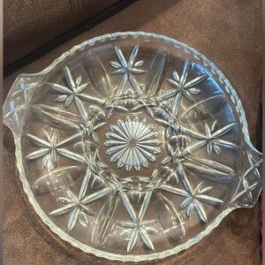 vintage Anchor Hocking divided glass relish tray